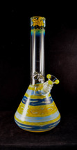 HVY Glass - Beaker (Yellow/Blue Swirl)
