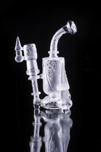 Liberty Glass - Natural Perc with Undersea Castle Sandblasted Theme